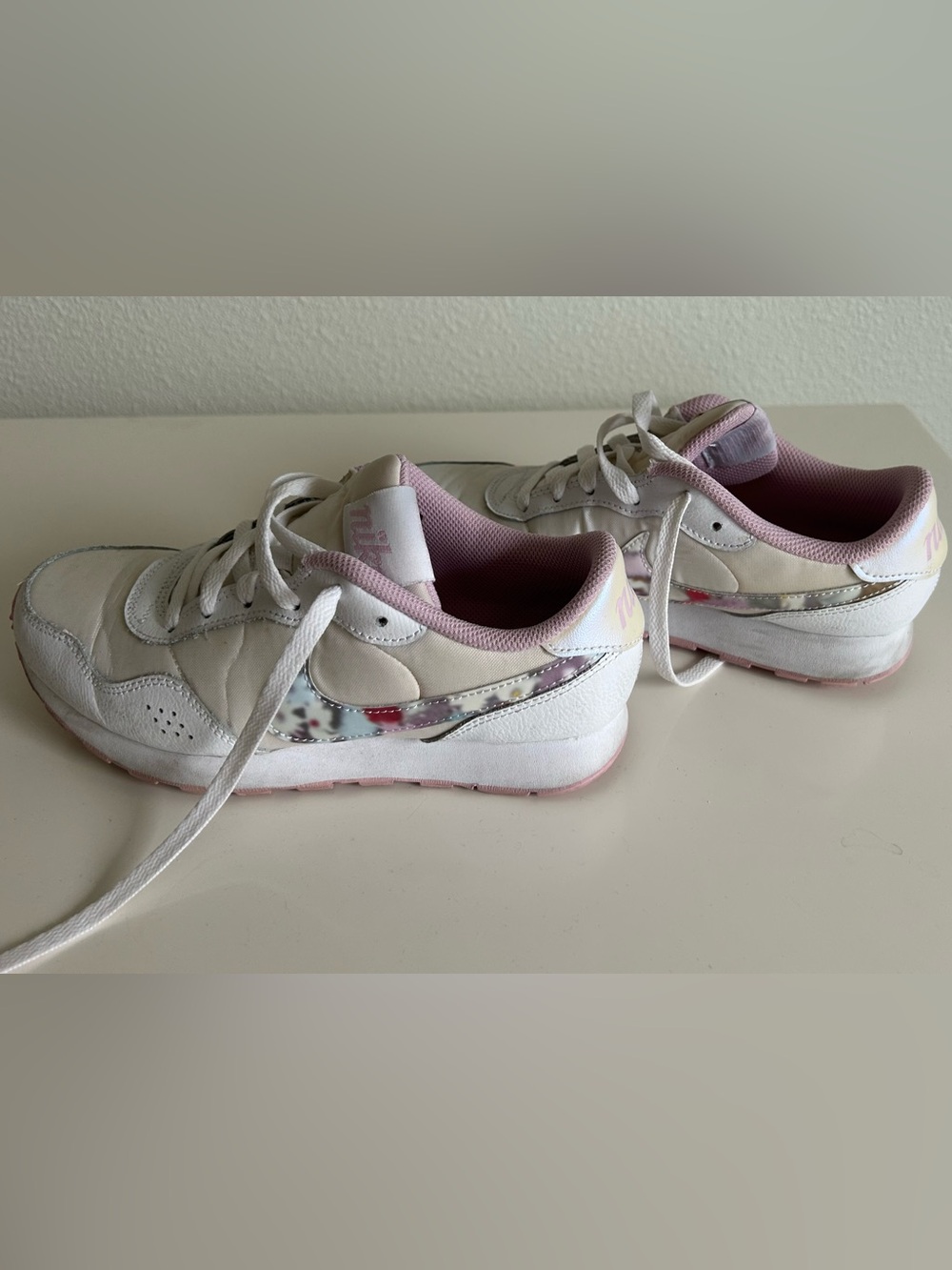 Nike Youth White and Lilac Sneakers